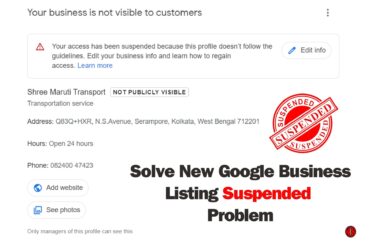 Solve New Google Business Listing Suspended Problem
